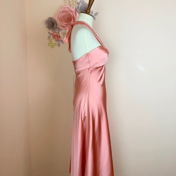 New! JONATHAN SIMKHAI Satin Halter Slip Dress - Picture 9 of 14